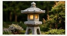 Kamenné lampy a sochy